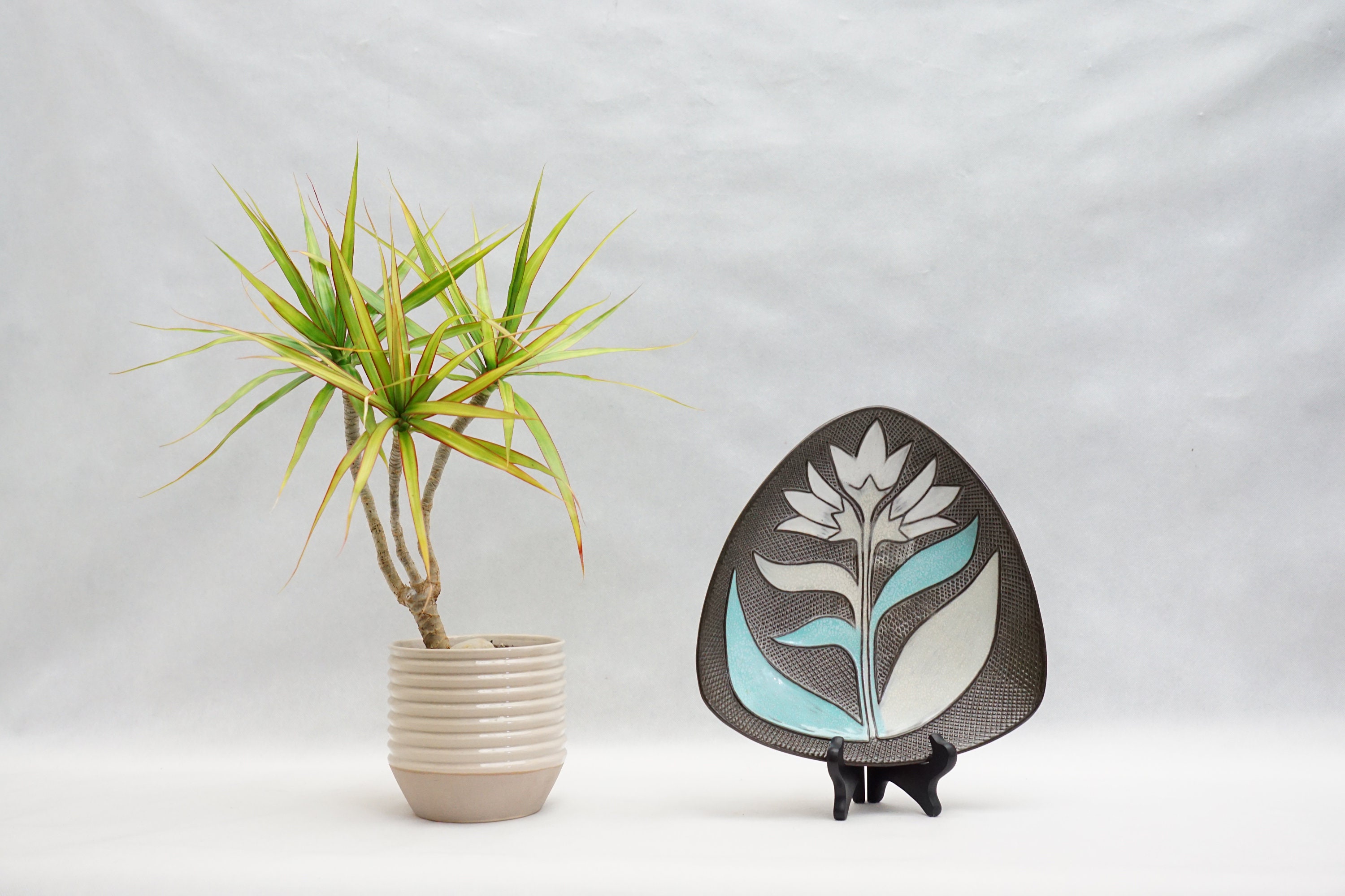 ヴィンテージ UPSALA EKEBY Lms 装飾釉薬サービングプレート 50 年代