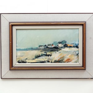 Vintage H.MARDNER Marine Ölgemälde auf Leinwand - Signiert 47 X 67