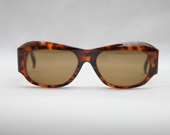 GIANNI VERSACE Mod. T75 Col. 280 square gold Greek sunglasses Italy 90s