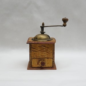 Vintage Antique Coffe Mill Grinder Vintage Mill Antique Salt Pepper Mill Wood Mill 70s