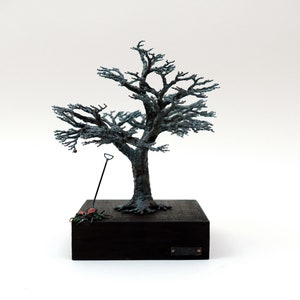 18 x 15 Vintage 70s SVEN-ÅKE EKBERG(se,1946-) Metal and Wood Sculpture Tree 80s 90s Scandinavian Home Decor