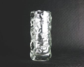 Mid Century Modern Crystal Flower Vase: Swedish Art Glass