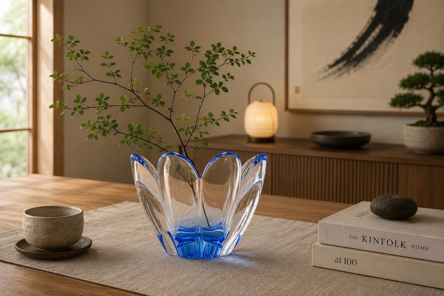 Jan Johansson Mayflower Crystal Bowl for Orrefors: Scandinavian