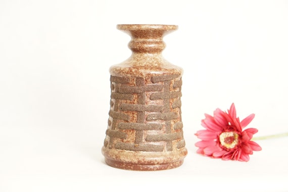 Strehla Fat lava ヴィンテージ Vintage Strehla Keramik Vase: German Fat Lava Pottery, Mid-century