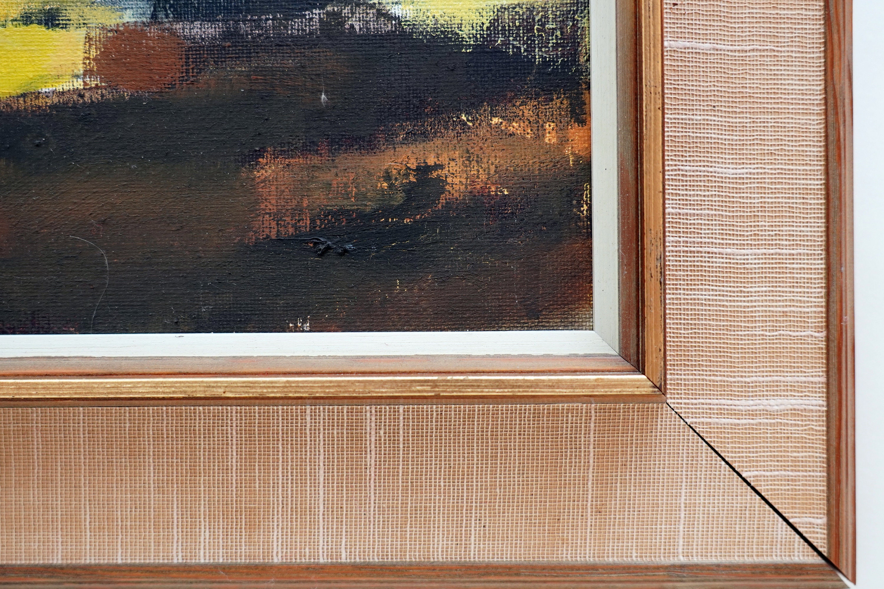 ヴィンテージ80年代風景油絵、額入り58 x 63 - Etsy 日本