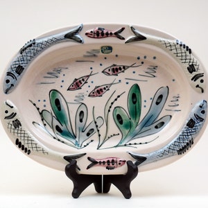Vintage AB RIVIERA KERAMIK Sweden Handmade Plate 60s 70s 80s Mid Century Pottery