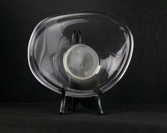 Vintage Scandinavian Glass Bowl: Handmade Fruit Salad Dish, MCM Decor