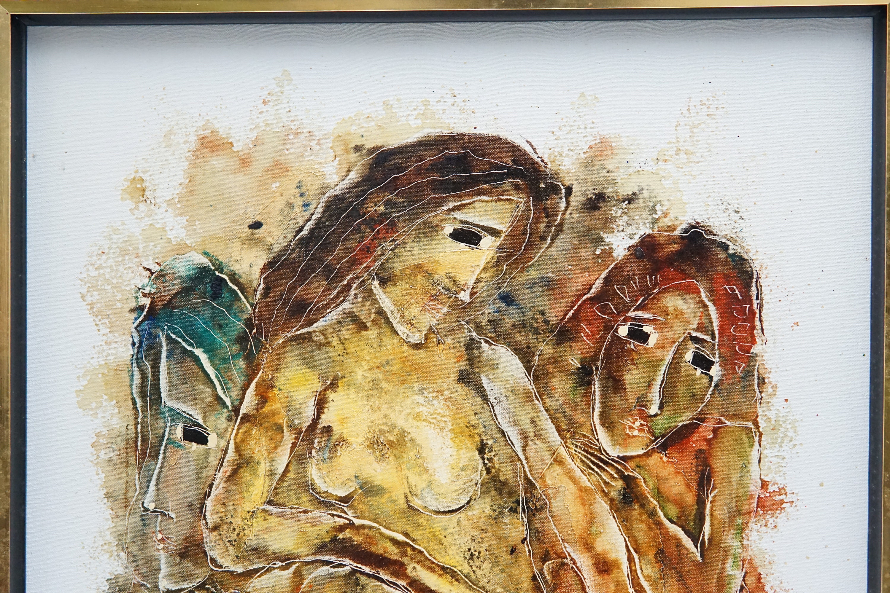 Burnett作 油絵 Mid Century Calvin Burnett Oil Painting: 1960s Home Decor Art - Etsy