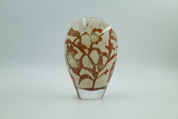 Kosta Boda Art Glass Vase Olle Brozén Floating Flowers - Etsy