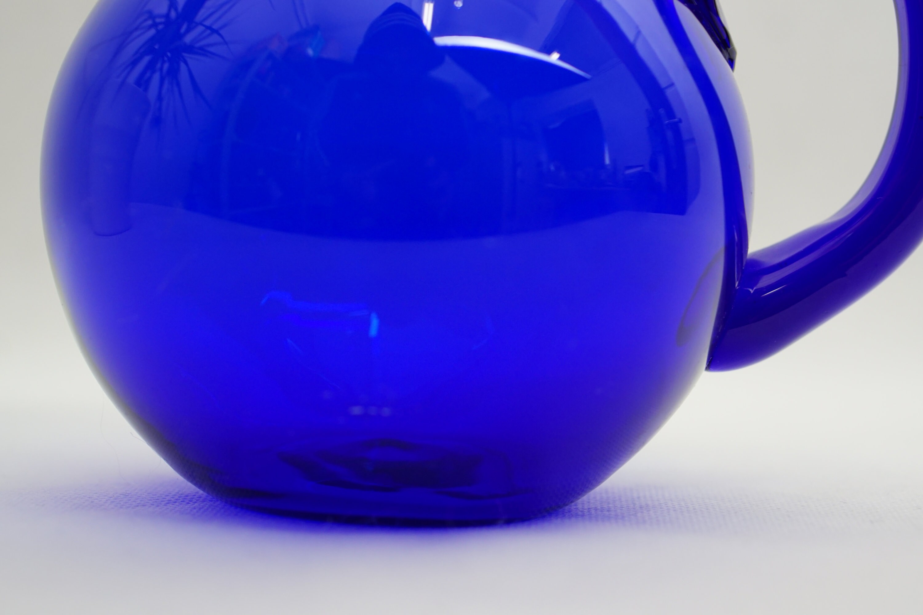 1970s BLUE CRYSTAL Jug Juice Retro Jug Panton Era Flower Stand Etsy