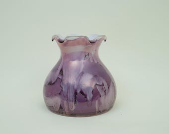 Handmade Scandinavian Art Glass Vase: Vintage MCM Decor
