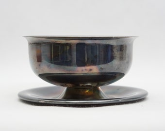 Antike Schwedische Versilberte Zuckerdose: Art Deco Geschirr
