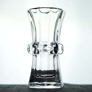 Mid Century Modern BRUTALIST Crystal Vase By BENGT EDENFALK 44415 For Kosta Sweden 50s 60s 70s Rustical Glass Art Home Balcony Patio decor
