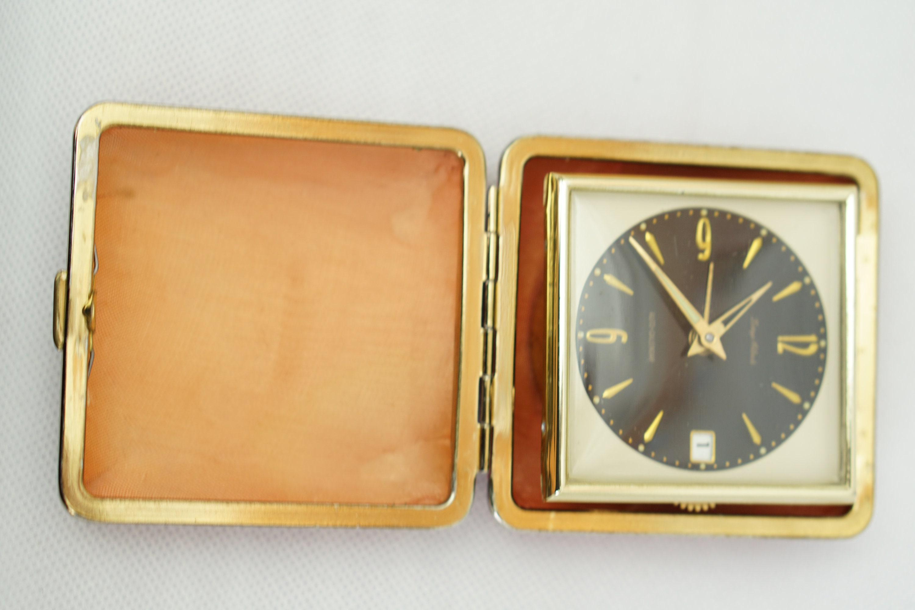 Vintage Tokyo Travel Clock: Retro Japanese Winding Alarm Clock in