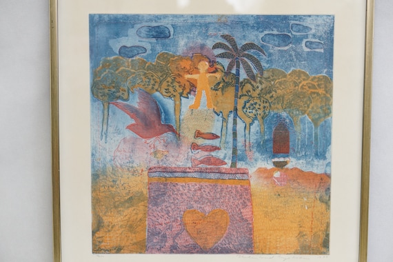 ヴィンテージ ヘルムトルート・ニストロム リトグラフ：抽象的な