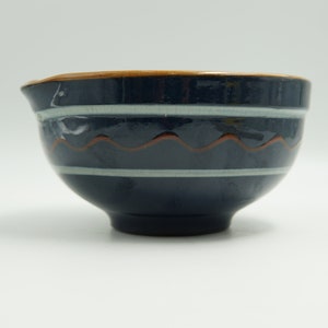 Mid Century Modern Glazed Ceramic Bowl KK Denmark Salat Fruit Bowl Handmade Scandinavian Pottery Stoneware 60s 70s 80s Home Office Decor mcm