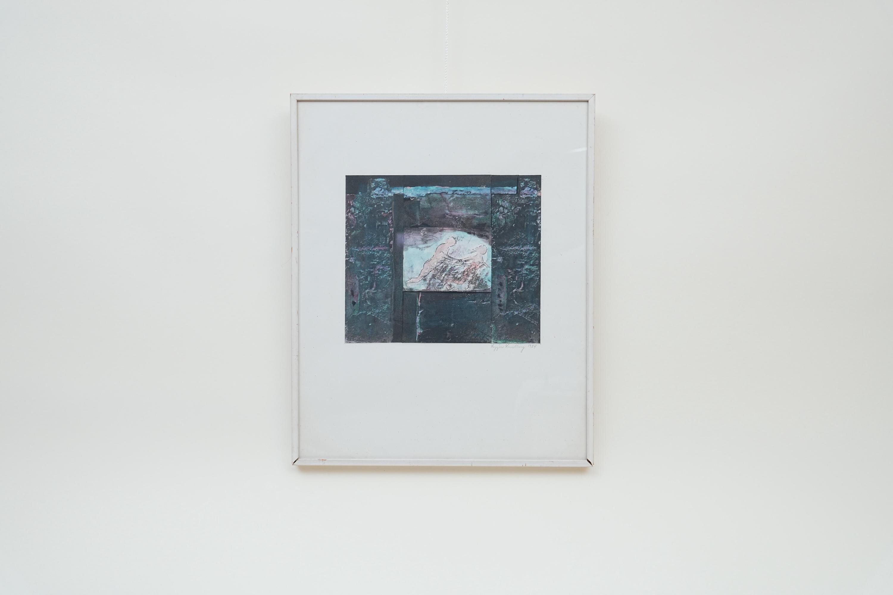 Vintage Lizzie Lundberg Lithograph Print: 1984 Signed Scandinavian