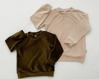 Pullover für Kinder | Gr. 62-140 | Nicki Velours Rib