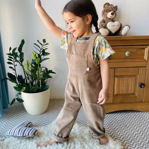 Corduroy dungarees for children 100% cotton Retro 74-140 image 1