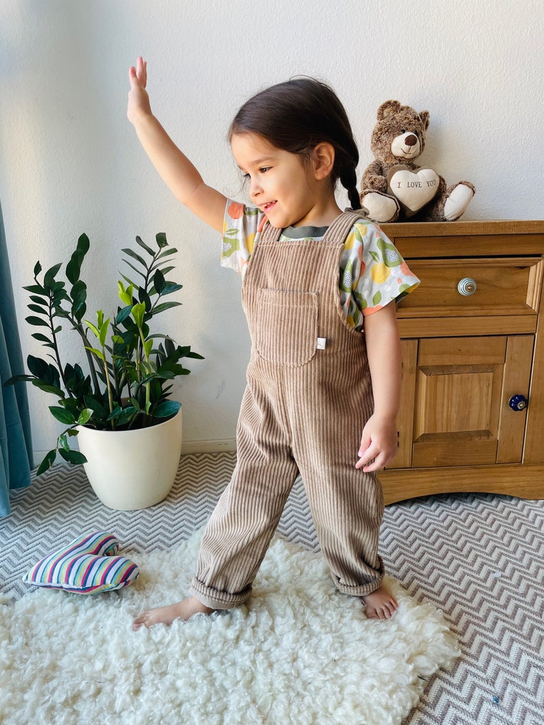 Corduroy dungarees for children 100% cotton Retro 74-140 image 1