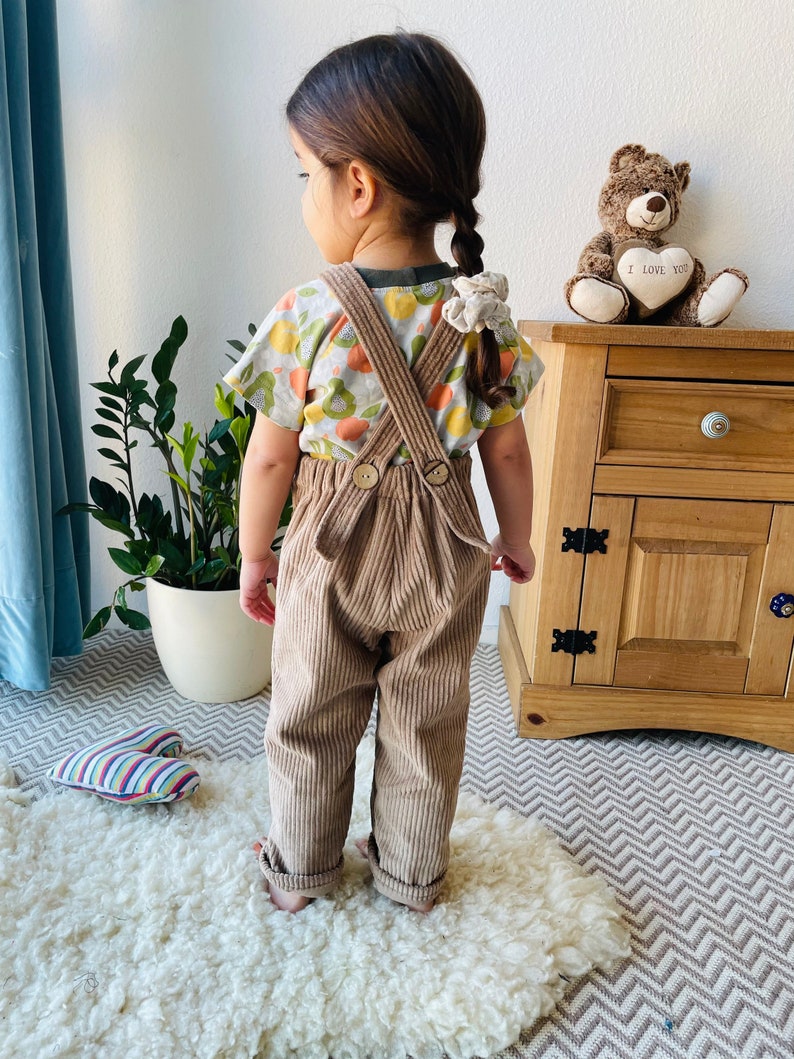 Corduroy dungarees for children 100% cotton Retro 74-140 image 2