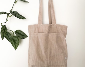Corduroy Bag, Corduroy Bag, Shopper | 100% Cotton | Retro