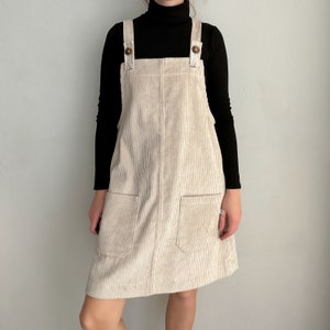 Corduroy dress, corduroy dungaree dress, dungaree dress | 100% cotton | wide corduroy