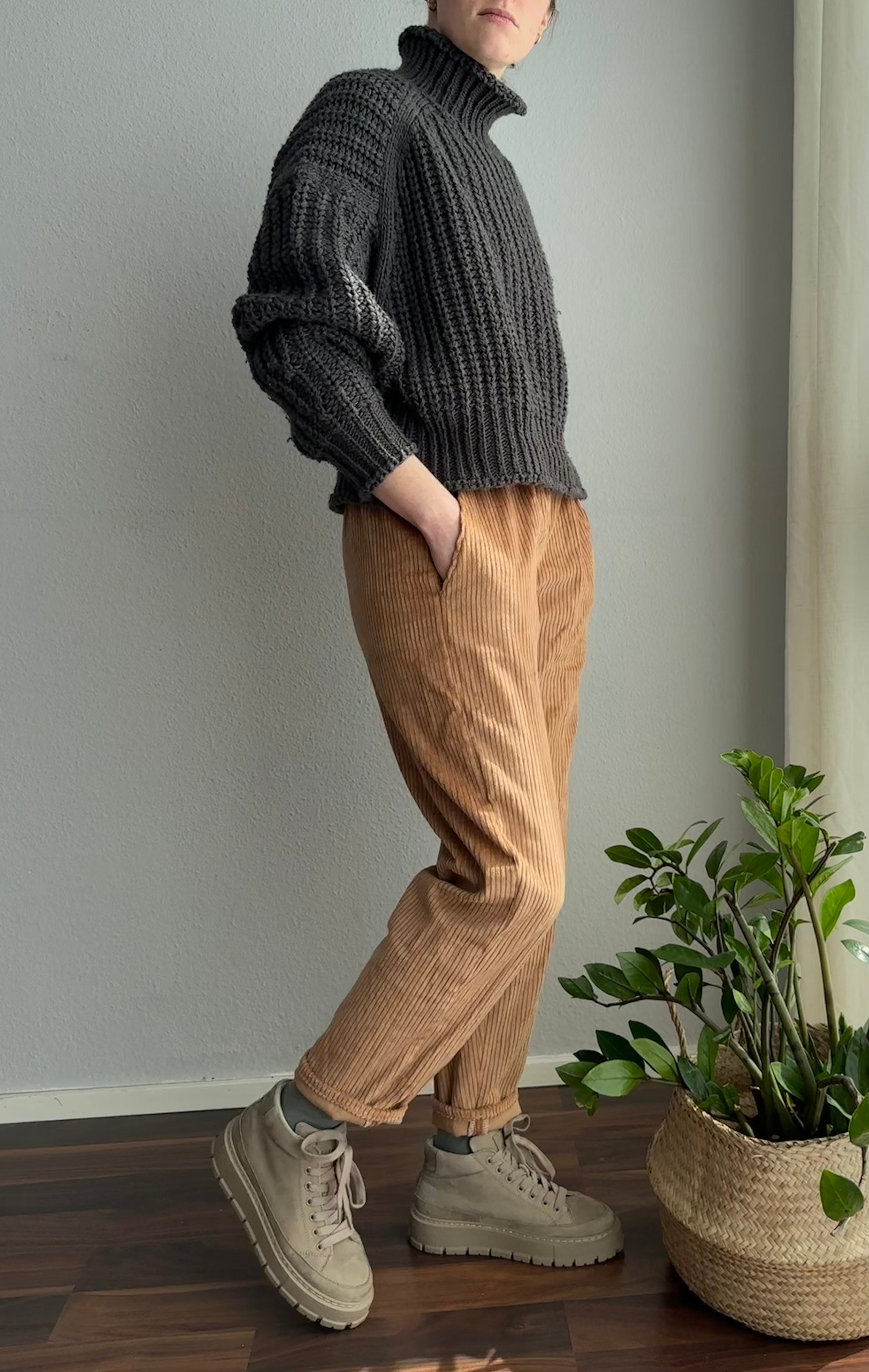 TrendAura Corduroy Joggers For Men Tailored Fit Elastic Cuffs Dressed Up Streetwear main image 0