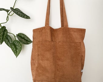 Corduroy Bag, Corduroy Bag, Shopper | 100% Cotton | Retro