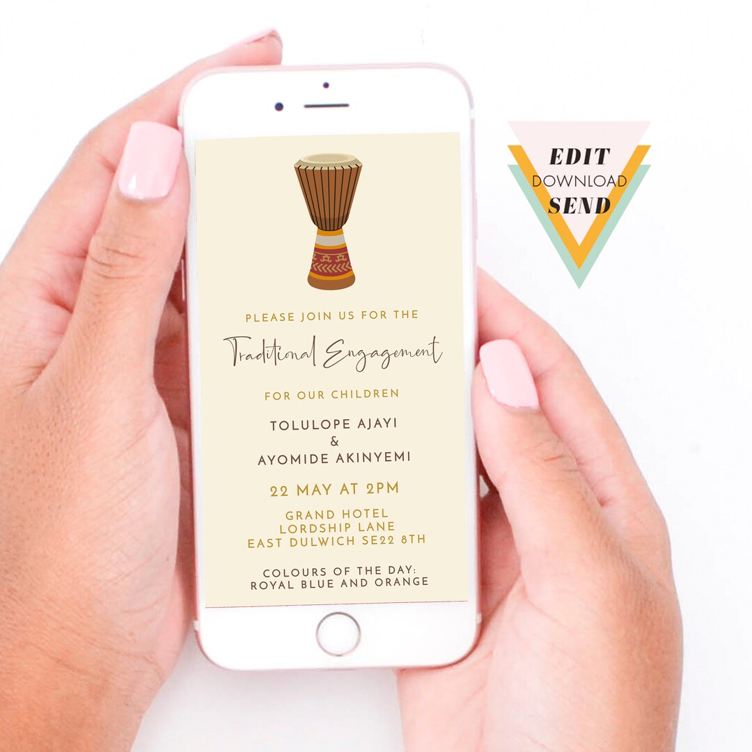 Nigerian Traditional Engagement Djembe Drum Electronic Etsy