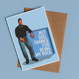 The Rock Vaderdag/verjaardag/wenskaart | Grappige vaderdagkaart voor vader, vaderdagcadeau popcultuur, grappige verjaardagskaart vader