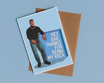 The Rock Funny Father's Day Card: Pop Culture Dad Birthday Greeting