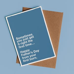 Erstgeborene Supremity sarkastische Vatertagskarte | Happy Father's Day Karte, Karte für Papa, Lustige Geschenkideen zum Vatertag, Dumme Grußkarte