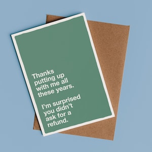 Divertente biglietto di auguri per la festa del papà/compleanno/rimborso/buona festa del papà, biglietto per papà, idee regalo divertenti per la festa del papà, biglietto di auguri stupido