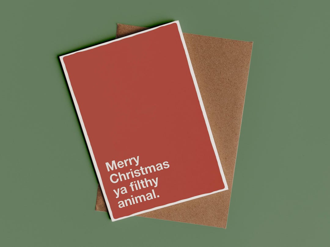 Home Alone Christmas Card Funny Sarcastic Holiday Greeting Etsy