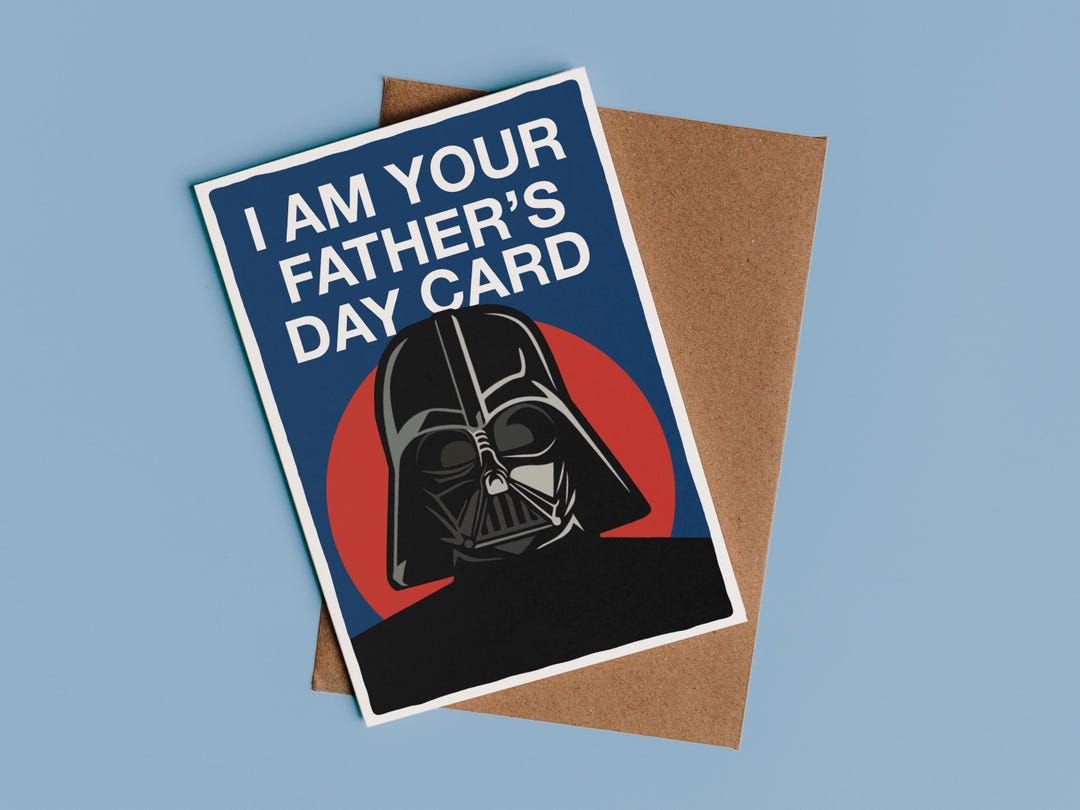 Darth Vader Father's Day Card | Happy Father's Day Card, Card for Dad ...