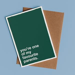 Tarjeta del día del padre sarcástica de uno de mis padres favoritos / Tarjeta del día del padre feliz, tarjeta para papá, ideas divertidas para regalos del día del padre, tarjeta estúpida