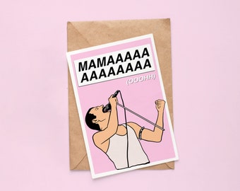 Freddie Mercury Queen Mother’s Day/Birthday/Greeting Card