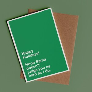 Judging You Hard This Christmas Grappige kerstkaart | Leuke kerstkaart, kerstcadeau, sarcastische kerstkaart, grapkerstkaart