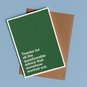 Twijfelachtig advies Grappige Vaderdag-/Verjaardags-/Wenskaart | Fijne vaderdagkaart, grappige cadeau-ideeën voor vaderdag, stomme wenskaart