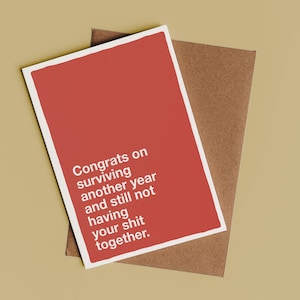 Still Don't Have Your Shit Together Geburtstagskarte | Sarkastische Karte, Lustige Karte, Lustiges Geburtstagsgeschenk, Geschenk für Partner, Geschenk für Eltern, Scherz