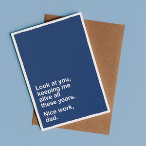 Sarcastische "Fijn werk, papa" Vaderdag/verjaardag/wenskaart | Fijne Vaderdag, grappige cadeau-ideeën voor vaderdag, grappige wenskaart