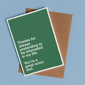Geweldige acteur vader grappige vaderdag/verjaardag/wenskaart | Happy Father's Day Card, grappige cadeau-ideeën voor Vaderdag, sarcastische wenskaart