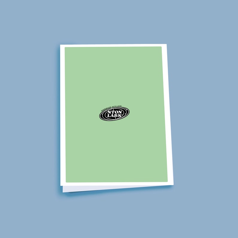 May include: A light green card with the text "Handmade with love" and the logo "NTON LABS" in black.