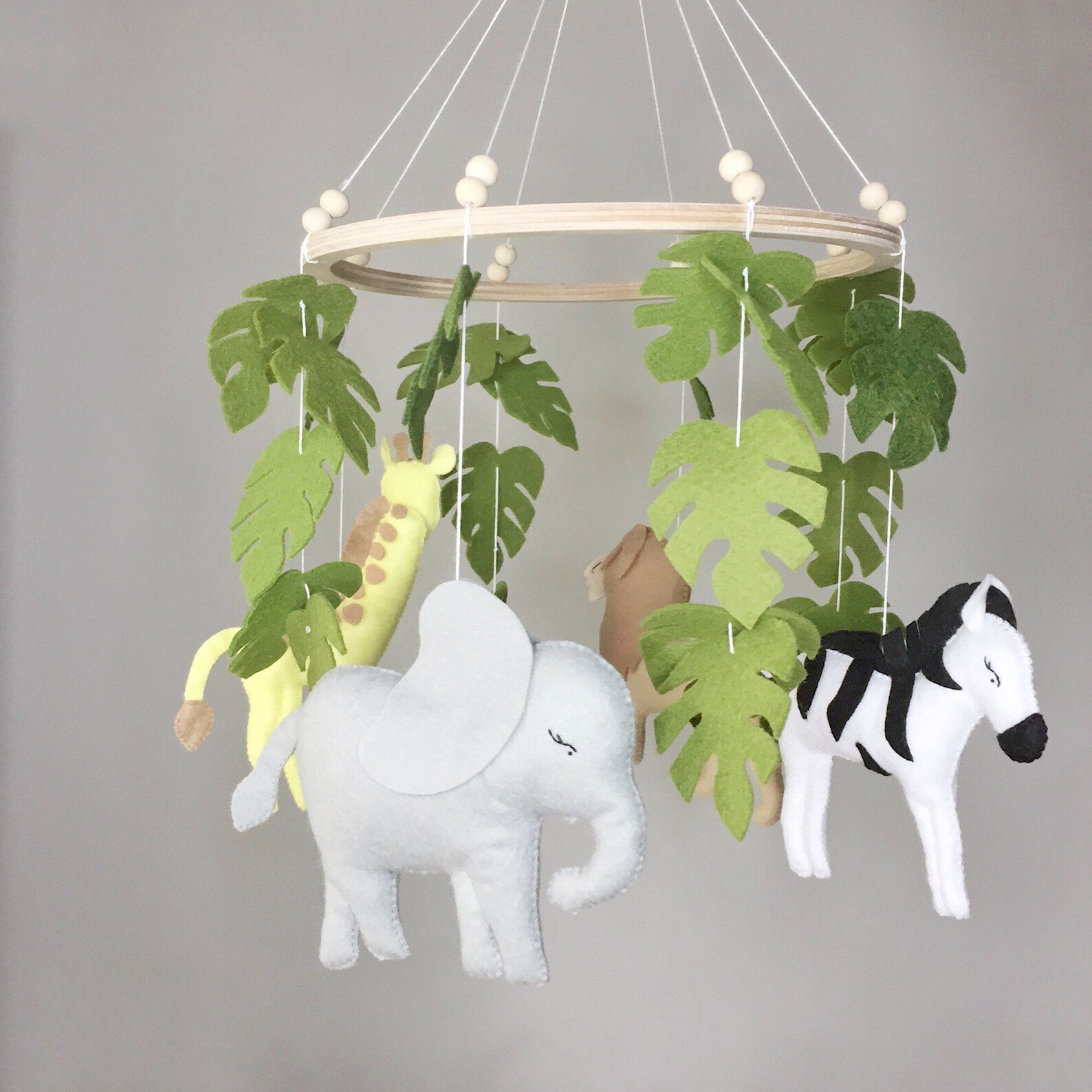Safari baby mobile jungle animals baby mobile safari neutral Etsy