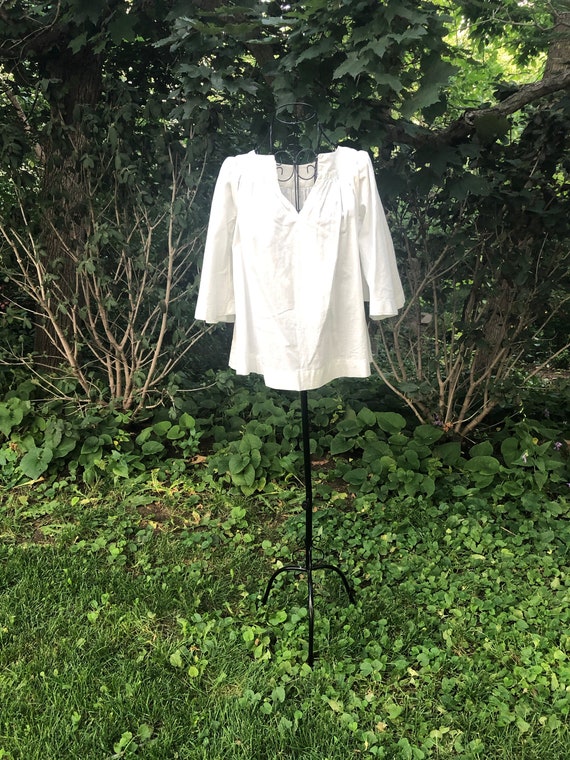 Vintage French Cotton Peasant Top