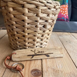 Personalised Driftwood Keyrings