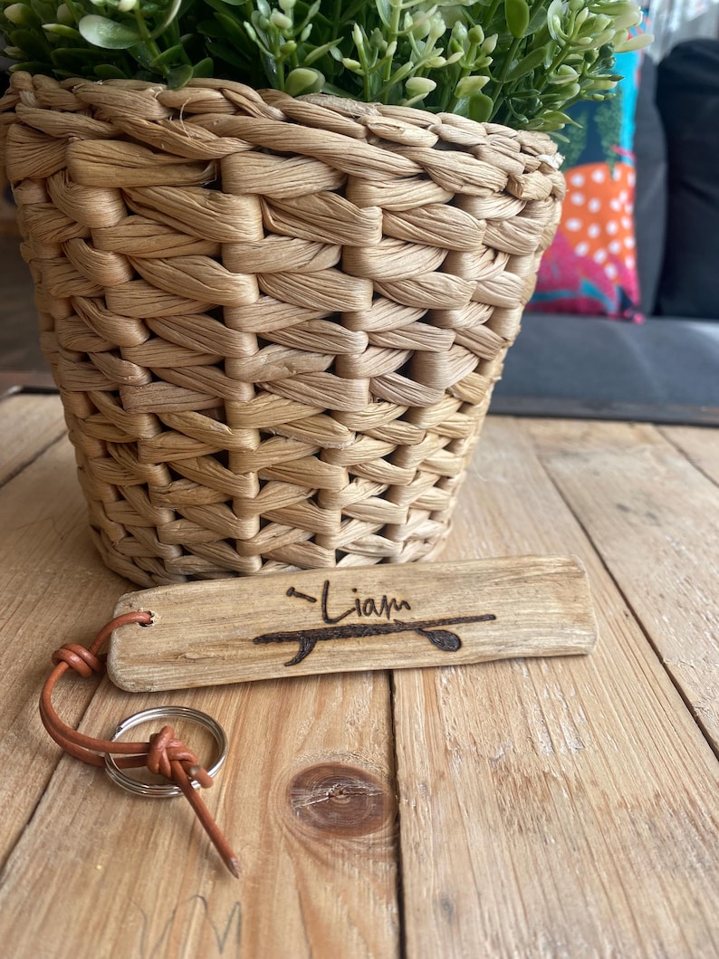 Personalised Driftwood Keyrings