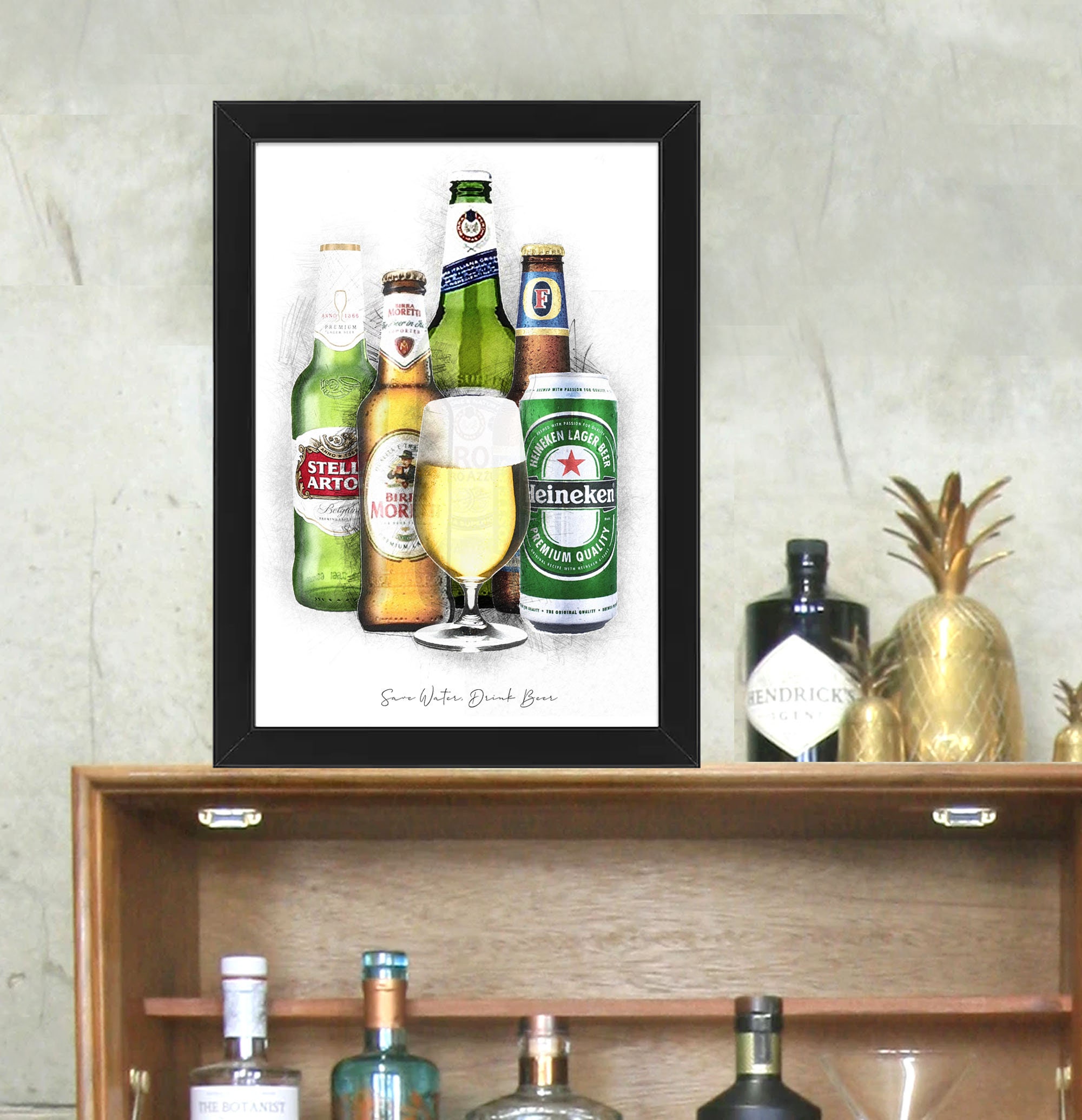 Lager / Beer Wall Art Print Home Decor Unframed or Framed | Etsy