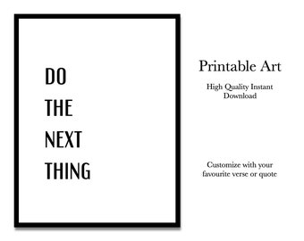 Do The Next Thing, Printable Artwork | Do The Next Thing Poem, Elizabeth Elliott | Quote, Wall Art 2
